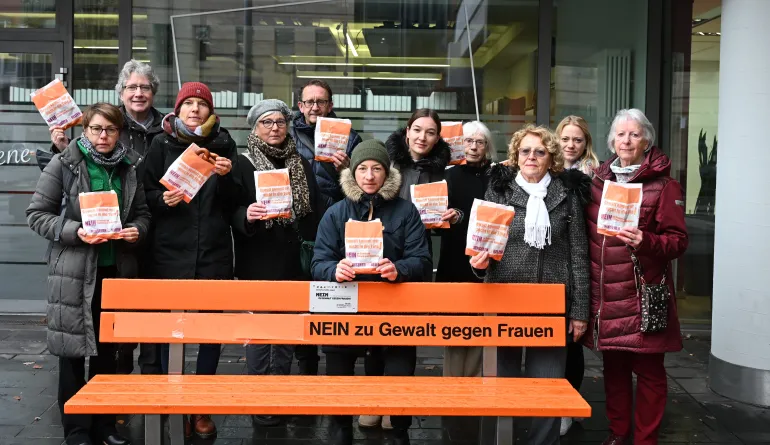 Aktionsfoto "Nein zu Gewalt an Frauen"