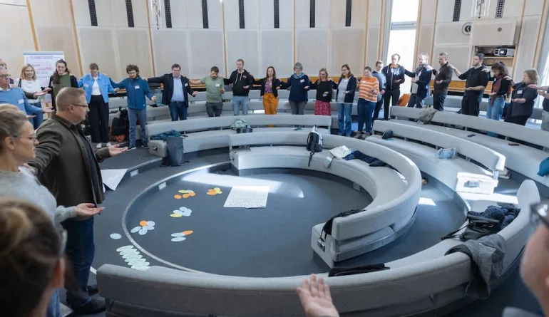 Abschlusssegen bei der Zukunftswerkstatt