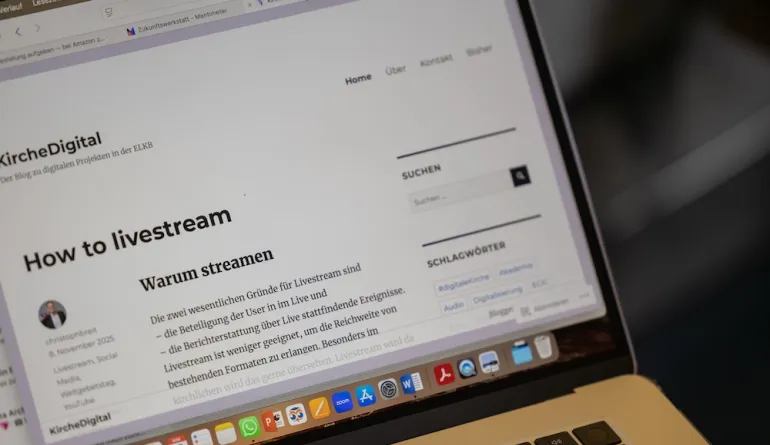 How to livestream - eine Information über die Homepage