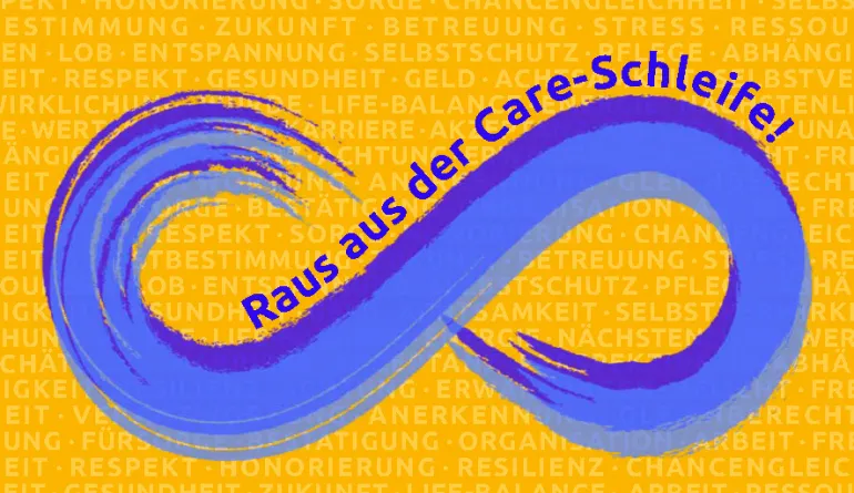 Titelbild der Postkarte Raus aus der Care-Schleife